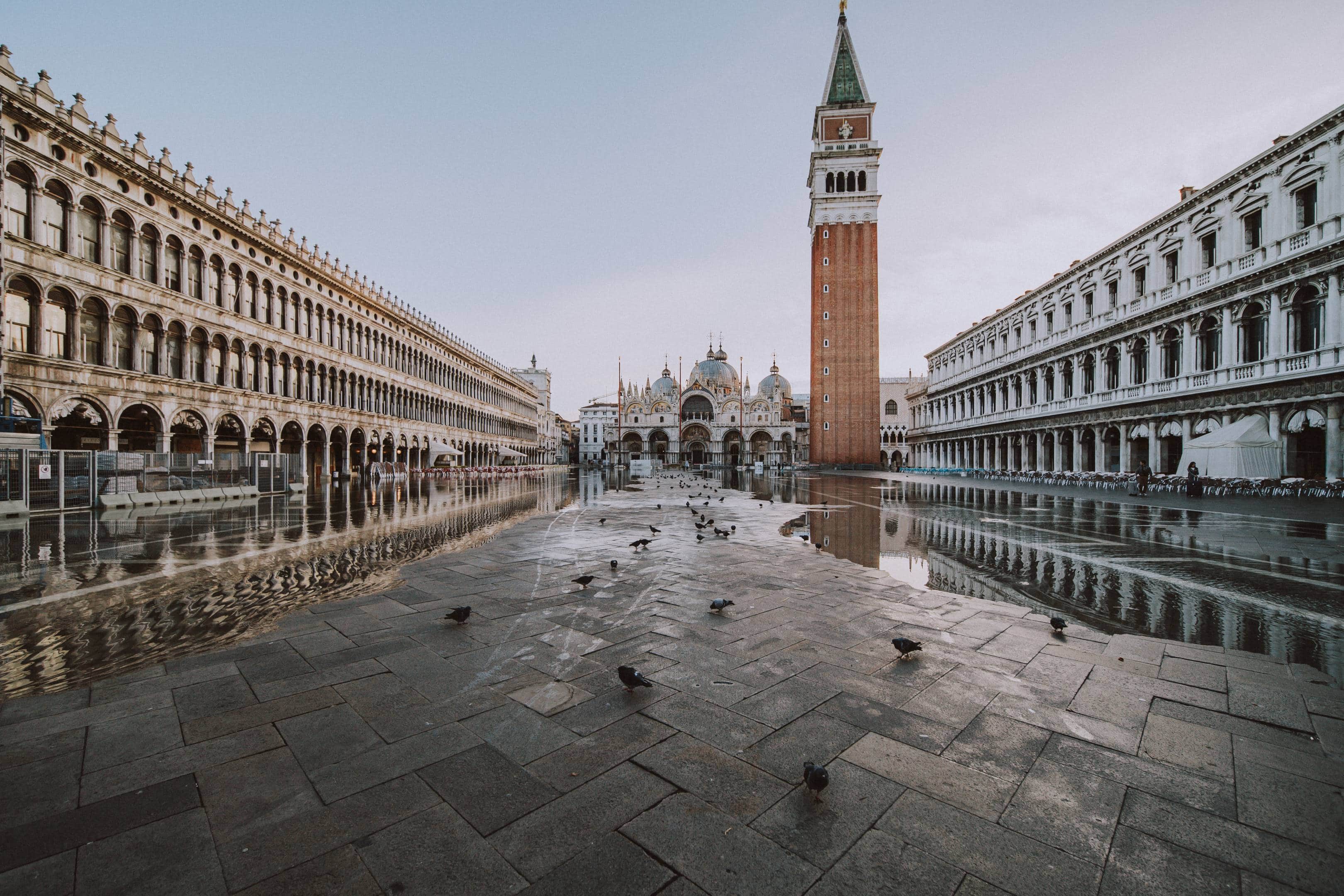 best places weddings honeymoon engagement photos venice st marks square bell tower